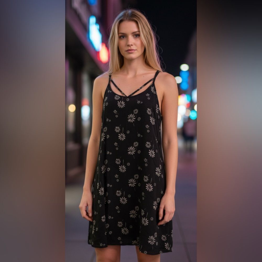 S O , dress, spaghetti strap, floral design, Small, great condition